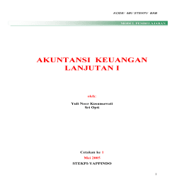 Akuntansi Keuangan Lanjutan I - Economy & Finance