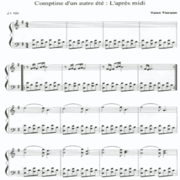 [Sheet Music - Score - Piano] Yann Tiersen - comptine dun autre été - Amelie Poulain - Documents