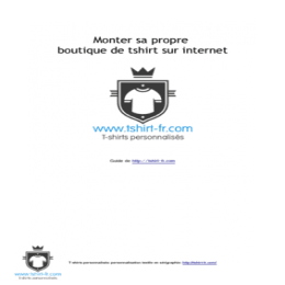 Guide pour monter sa propre boutique de tshirts - Design