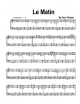 Yann Tiersen Le Matin Sheet Music